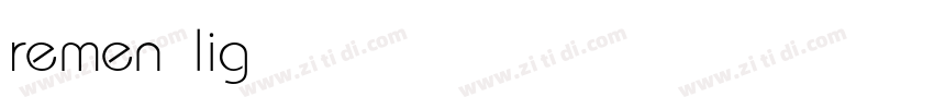 remen light字体转换